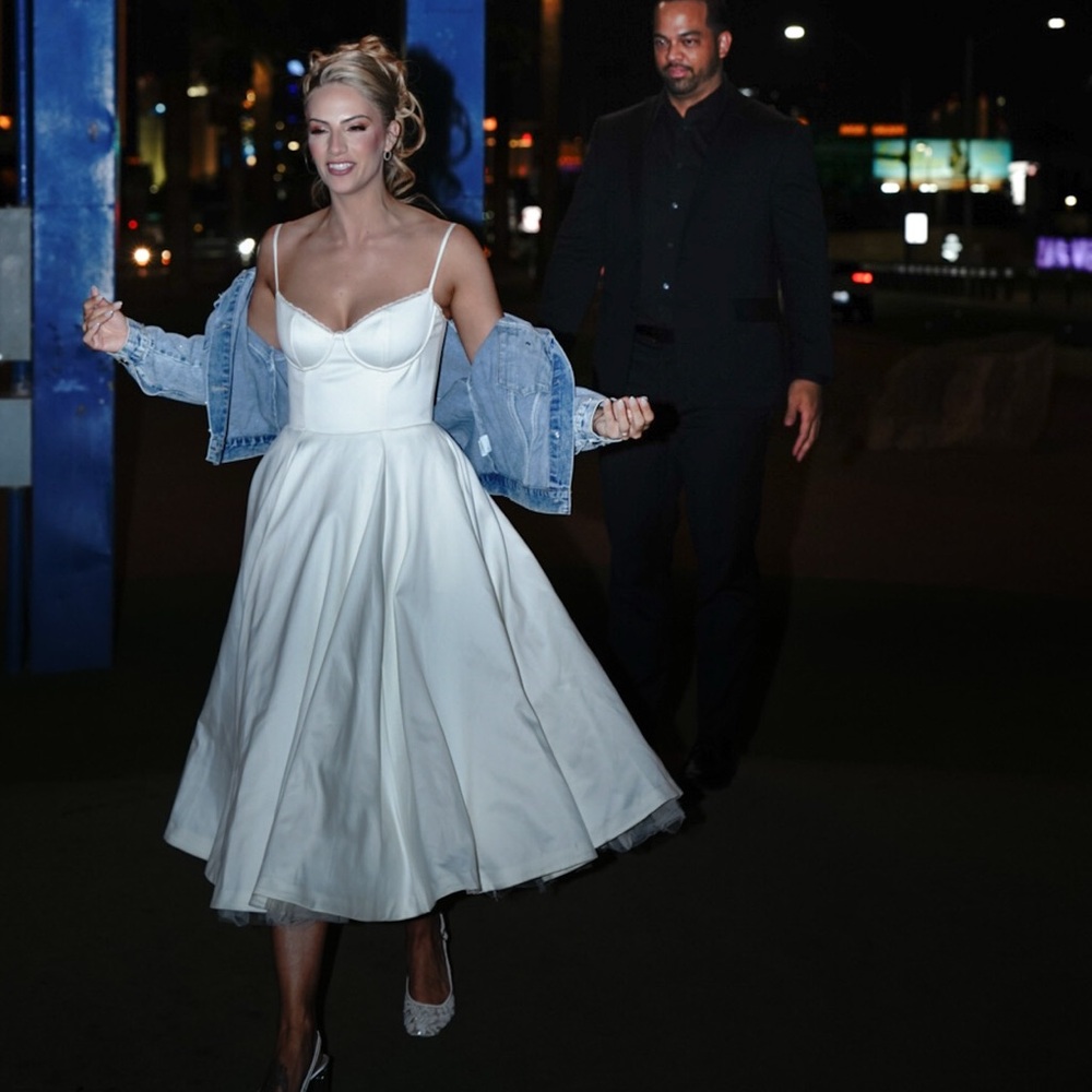 House of CB MADEMOISELLE White Tulle Midi Dress - Picture 9 of 10